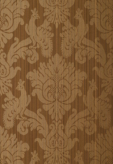 FSchumacher Wallpaper 5003665 Valette Strie Damask Mahogany