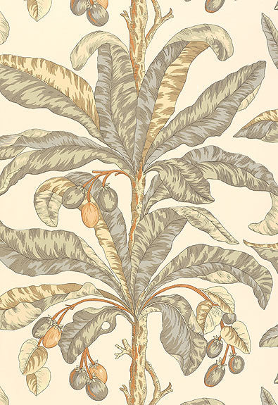 FSchumacher Wallpaper 5004060 Blair House Palm Vanilla & Aqua