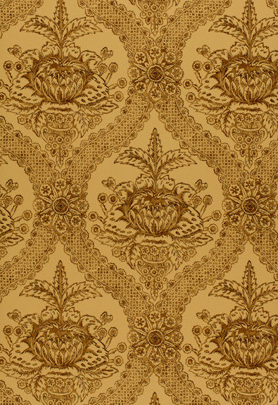 FSchumacher Wallpaper 5004171 Haddon Hall Damask Umber