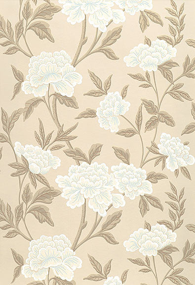 FSchumacher Wallpaper 5004383 Whitney Floral Taupe