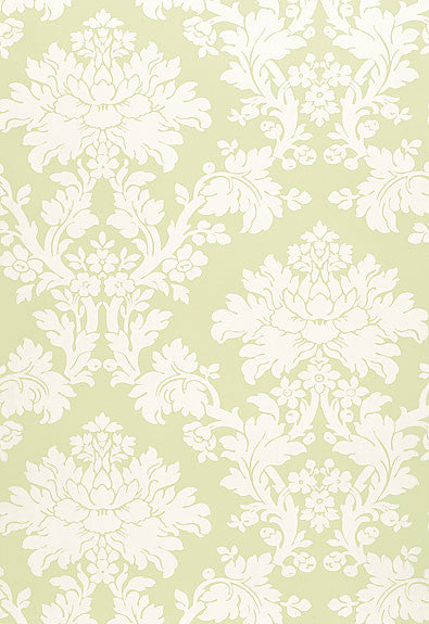 FSchumacher Wallpaper 5004462 Tierni Damask Celery