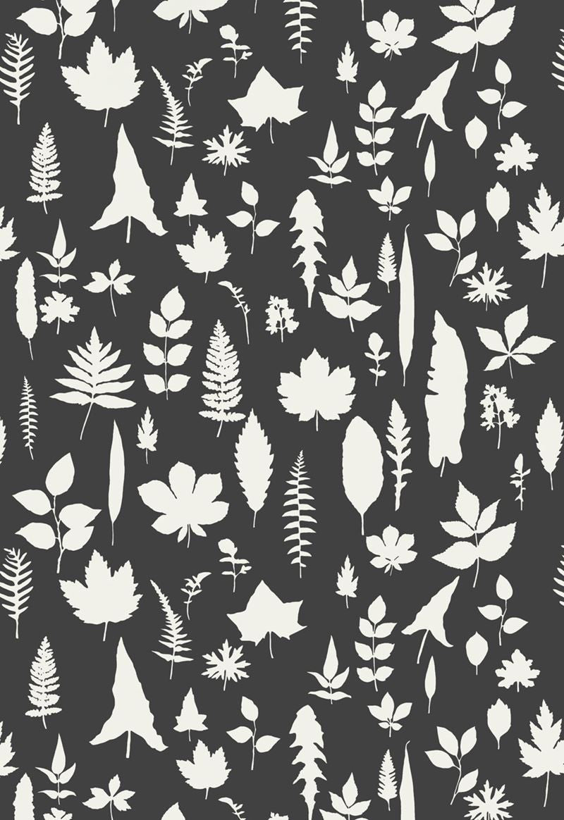 FSchumacher Wallpaper 5005023 Leaves Graphite
