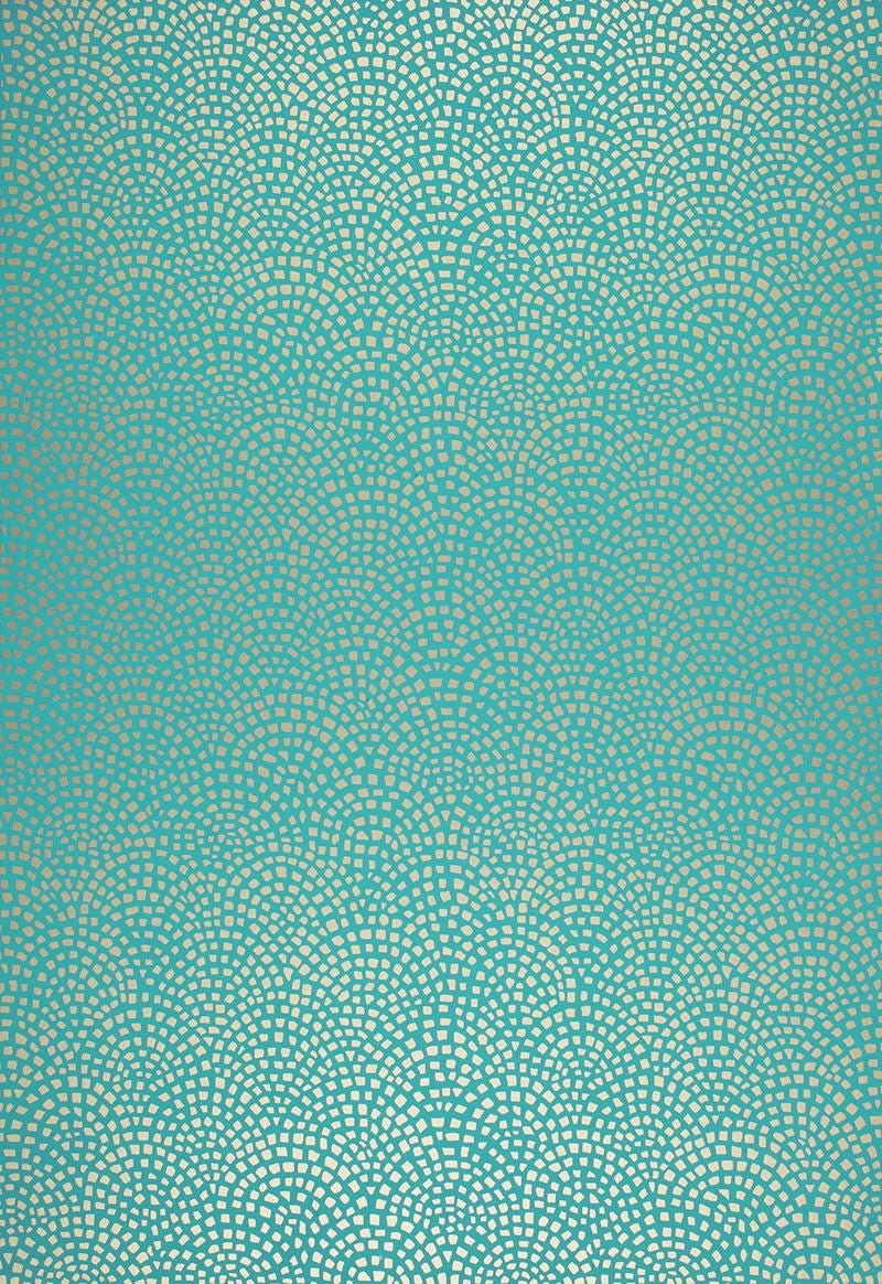 FSchumacher Wallpaper 5005043 Mosaic Turquoise