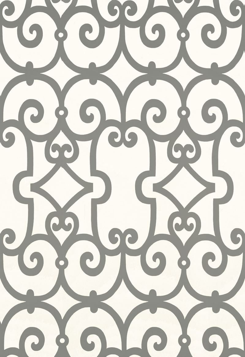 FSchumacher Wallpaper 5005053 Manor Gate Charcoal