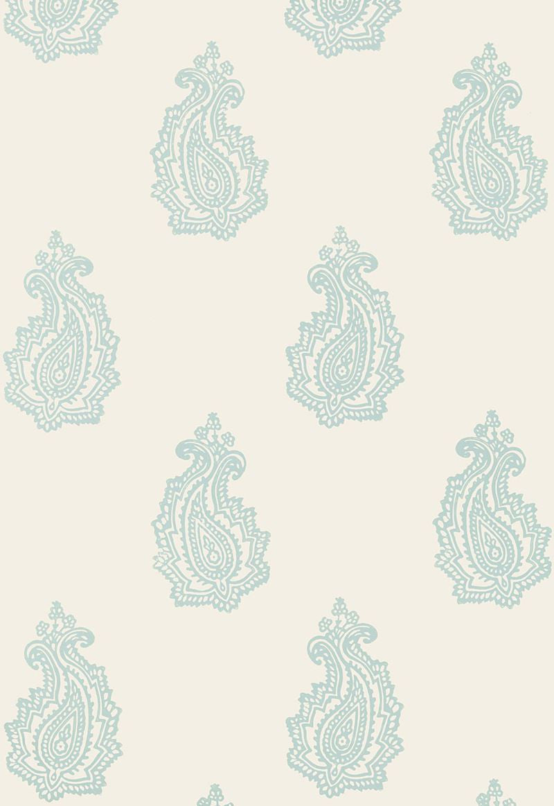 FSchumacher Wallpaper 5005302 Madras Paisley Water Blue