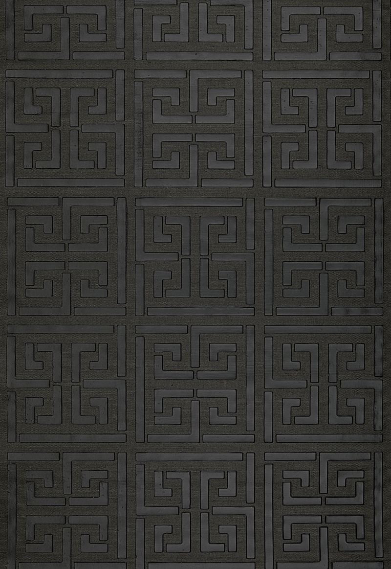 FSchumacher Wallpaper 5005692 Greek Key Sisal Jet