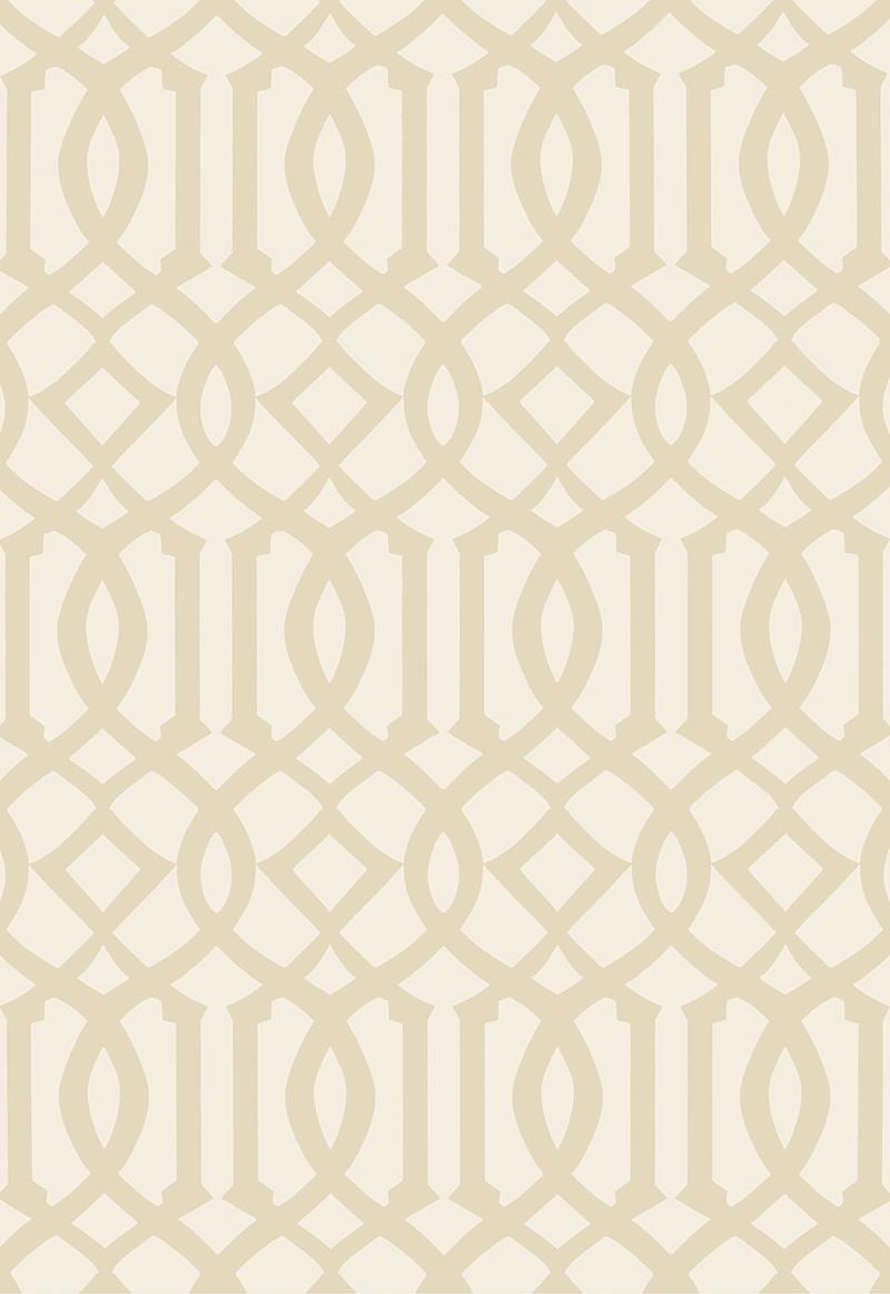 FSchumacher Wallpaper 5005802 Imperial Trellis II Sand, Ivory