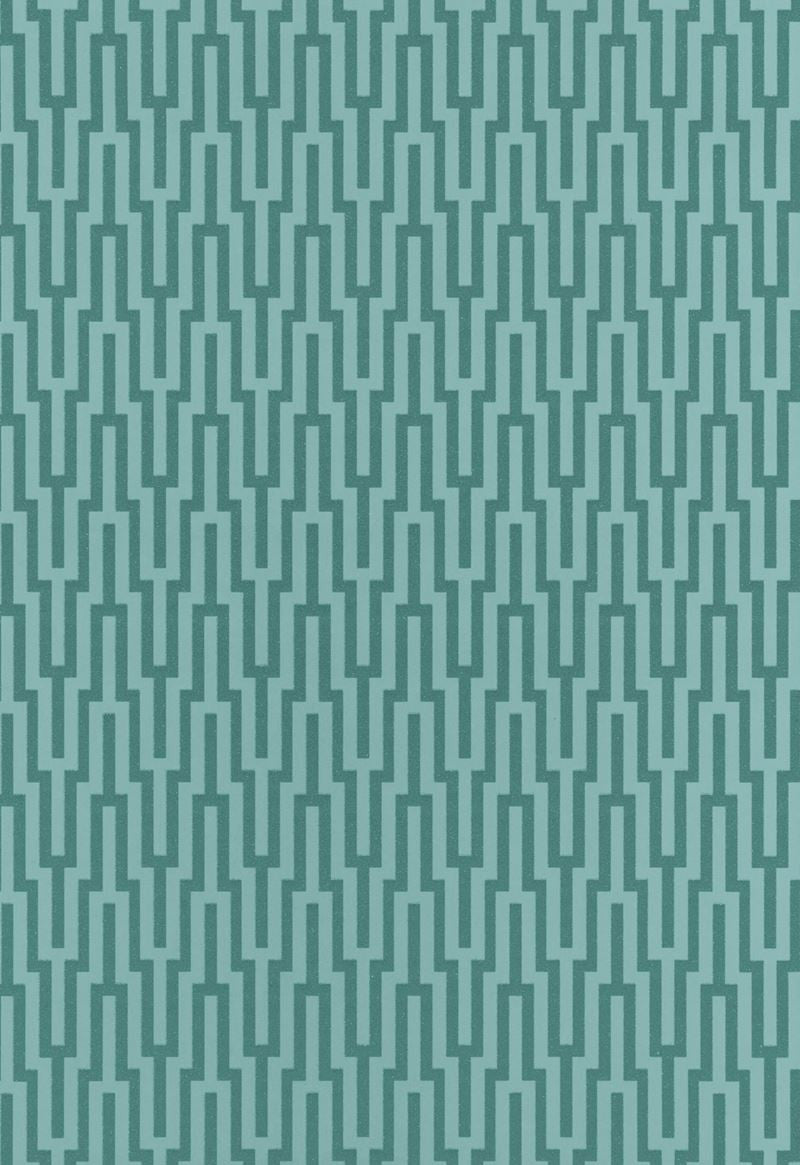 FSchumacher Wallpaper 5005894 Metropolitan Fret Turquoise