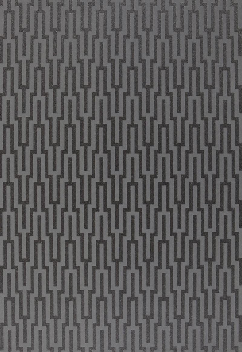FSchumacher Wallpaper 5005895 Metropolitan Fret Black Pearl