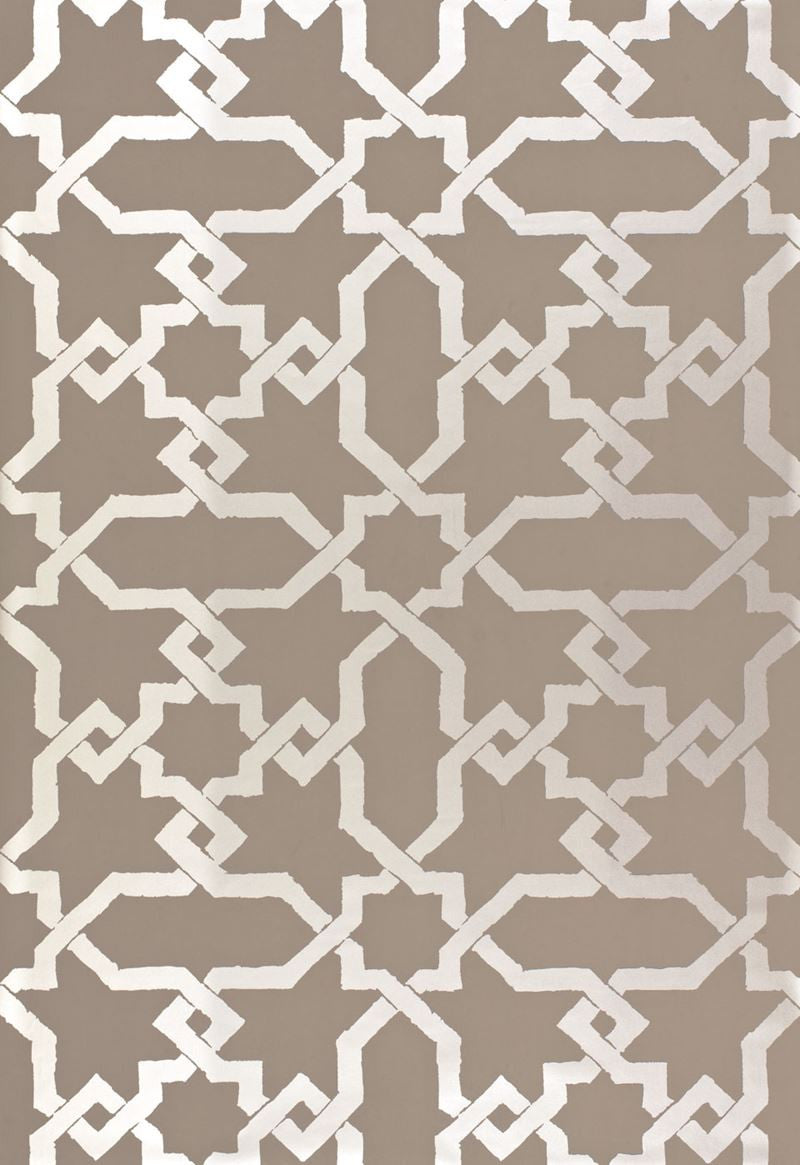 FSchumacher Wallpaper 5005922 Cordoba Taupe, Silver