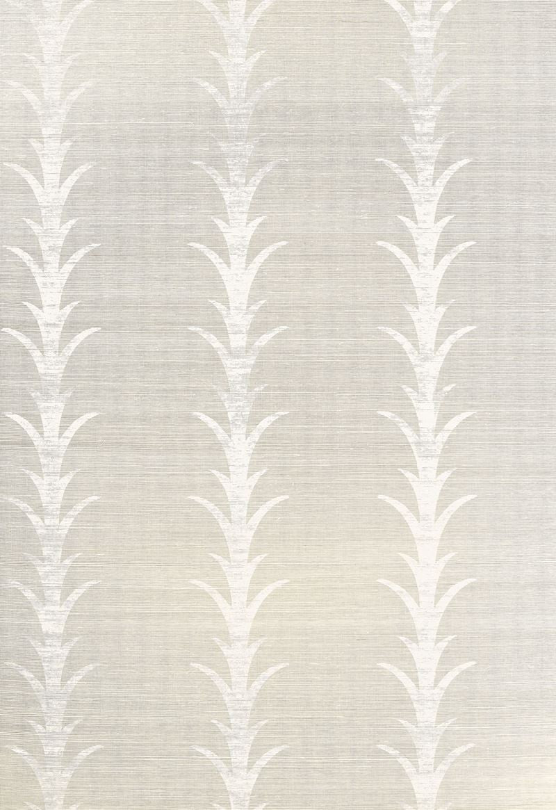 FSchumacher Wallpaper 5006052 Acanthus Stripe Fog & Chalk