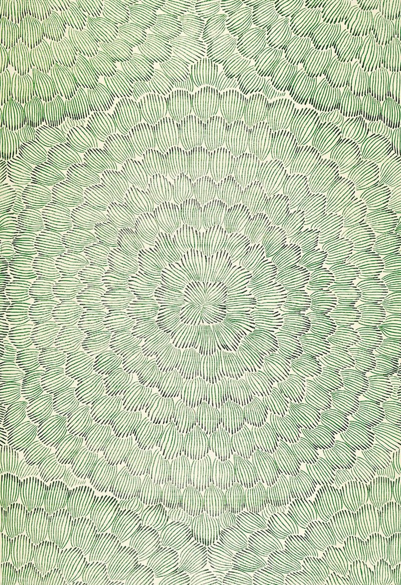 FSchumacher Wallpaper 5006072 Feather Bloom Emerald & Ore