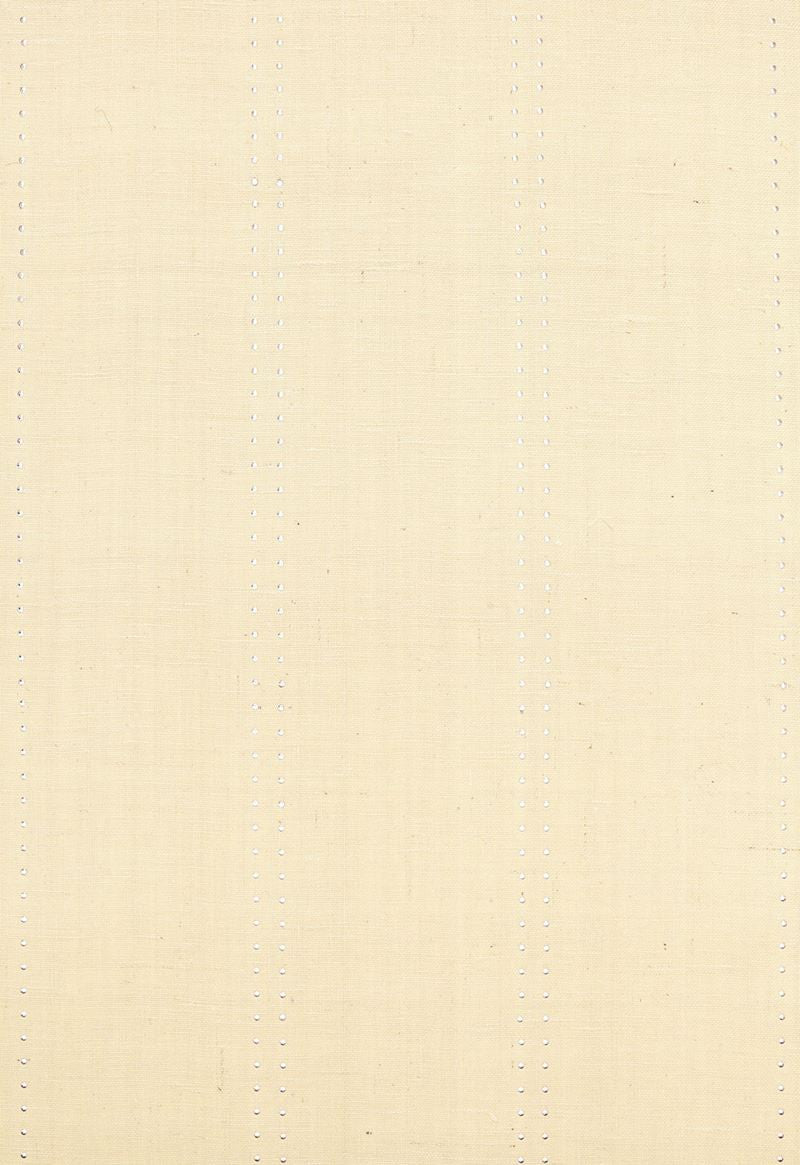 FSchumacher Wallpaper 5006110 Stud Stripe Ivory, Silver
