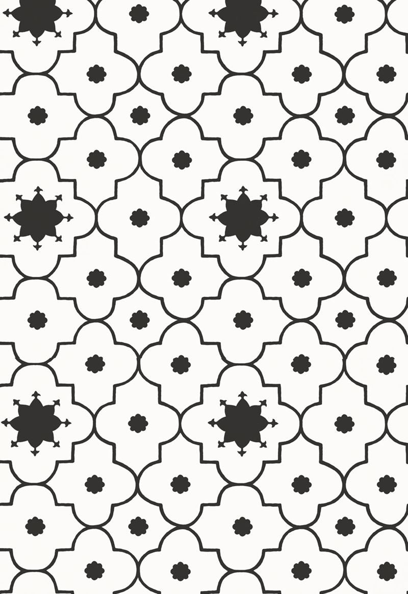 FSchumacher Wallpaper 5006623 Taj Trellis Noir