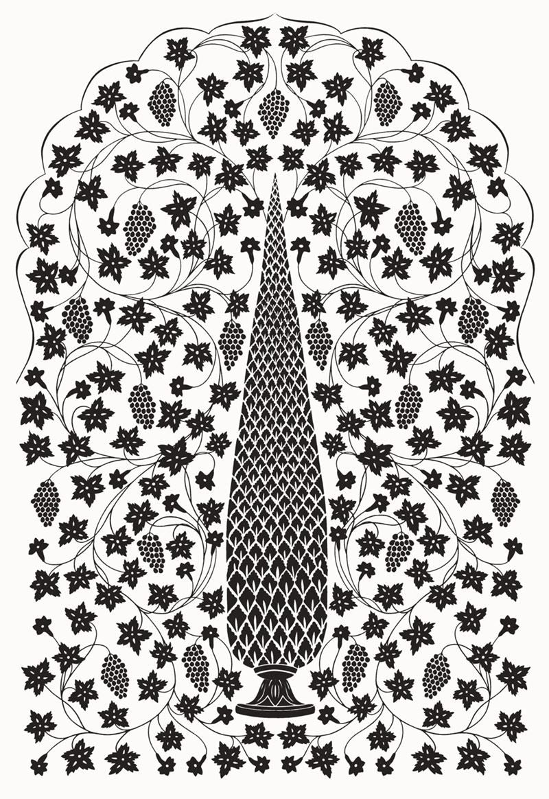 FSchumacher Wallpaper 5006690 Mughal Panel Noir