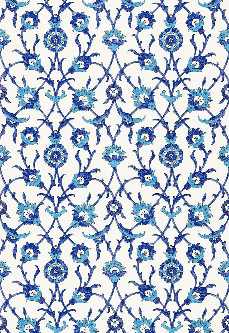FSchumacher Wallpaper 5006700 SULTAN'S Trellis Peacock