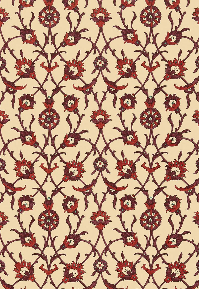 FSchumacher Wallpaper 5006702 SULTAN'S Trellis Pomegranate
