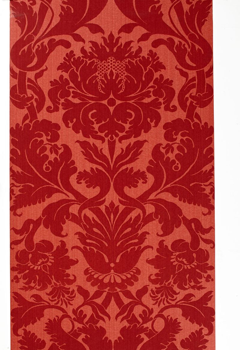 FSchumacher Wallpaper 529194 Fiorella Damask Red