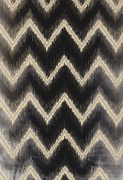 FSchumacher Fabric 54860 Shock Wave Platinum & Jet