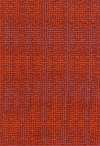 FSchumacher Fabric 54951 Chinois Fret Oxblood, Lacquer
