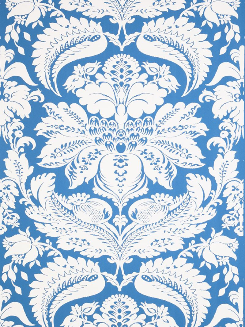 Stroheim Wallpaper 6022701 1087E Selenio Damask S0510 Sky Blue
