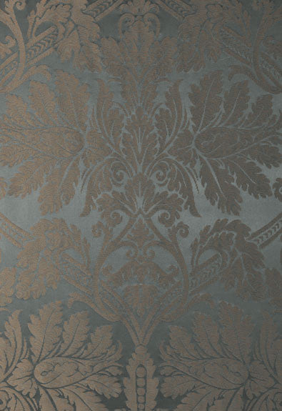 FSchumacher Fabric 60422 Luciano Silk Damask Azurro
