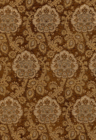 FSchumacher Fabric 62162 Sanderling Paisley Tobacco