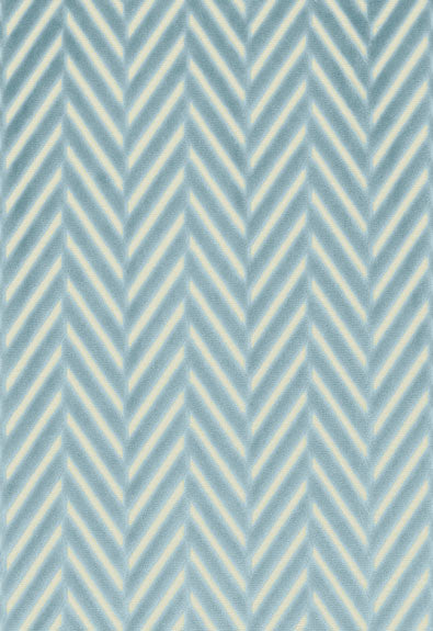 FSchumacher Fabric 62171 Regent Velvet Herringbone Aqua