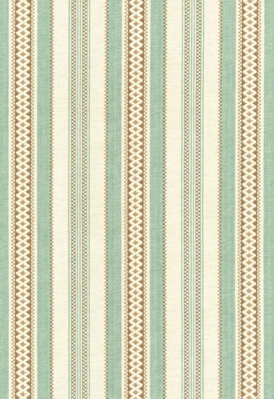 FSchumacher Fabric 62500 Wiltshire Stripe Aqua