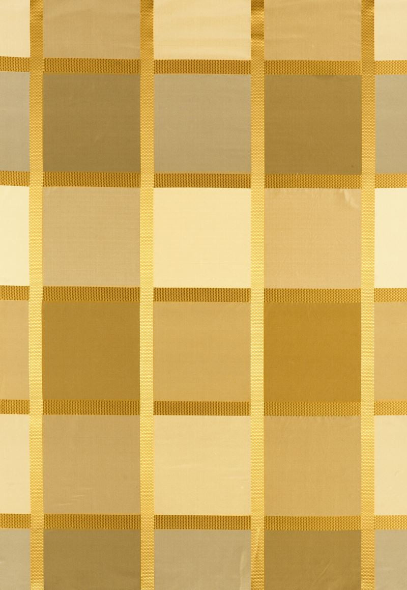 FSchumacher Fabric 62851 Navsari Silk Plaid Creme Caramel
