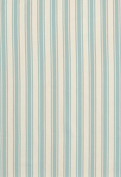 FSchumacher Fabric 62974 Nantucket Herringbone Stripe Ivory, Aqua
