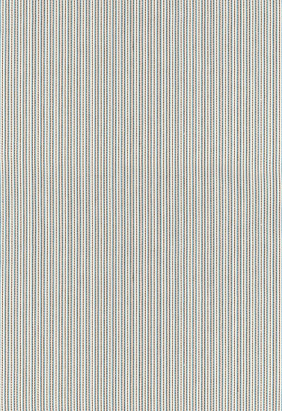 FSchumacher Fabric 63000 Baker Cotton Stripe Ivory, Aqua, Mocha