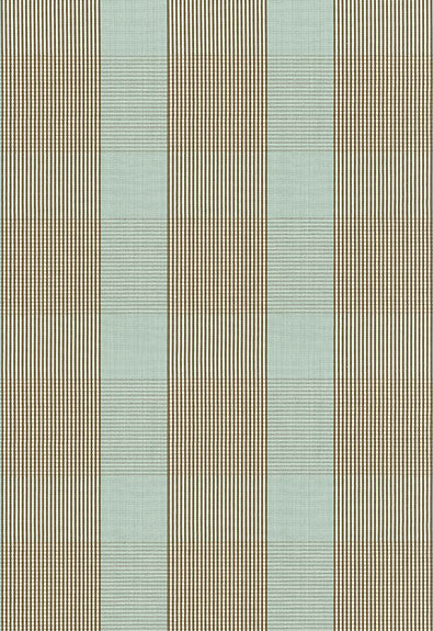 FSchumacher Fabric 63023 Avon Gingham Plaid Mocha, Aqua