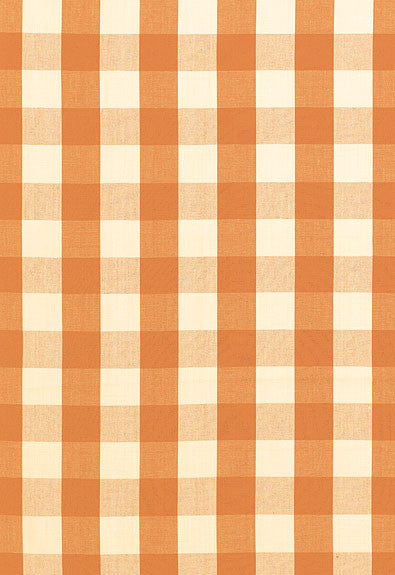FSchumacher Fabric 63033 Camden Cotton Check Pumpkin