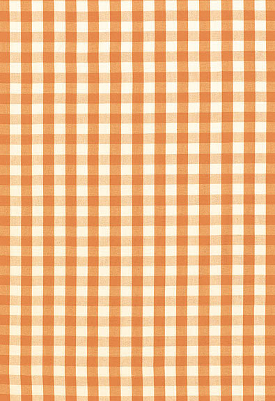 FSchumacher Fabric 63053 Elton Cotton Check Pumpkin