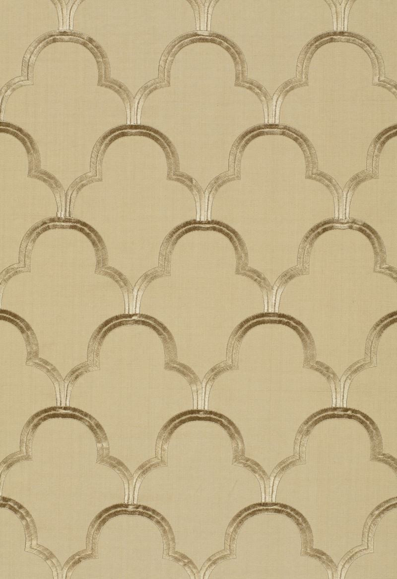 FSchumacher Fabric 64321 Scallop Embroidery Sesame