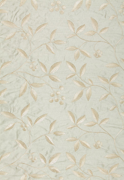 FSchumacher Fabric 64332 Adelaide Embroidery Ciel