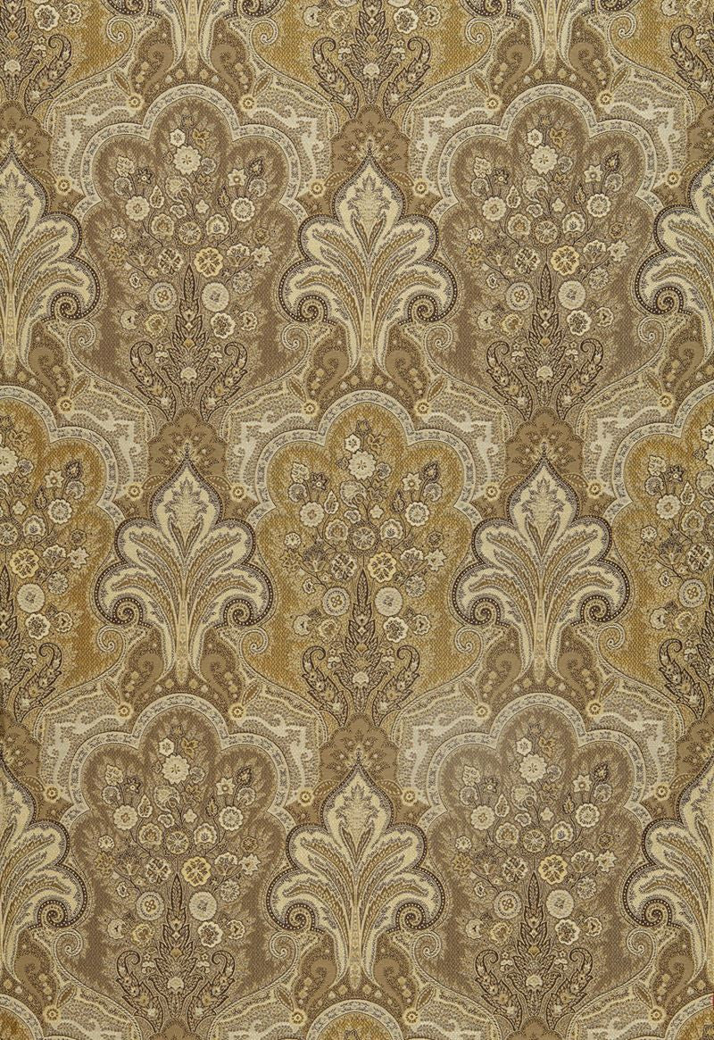FSchumacher Fabric 64590 New Castle Paisley Travertine