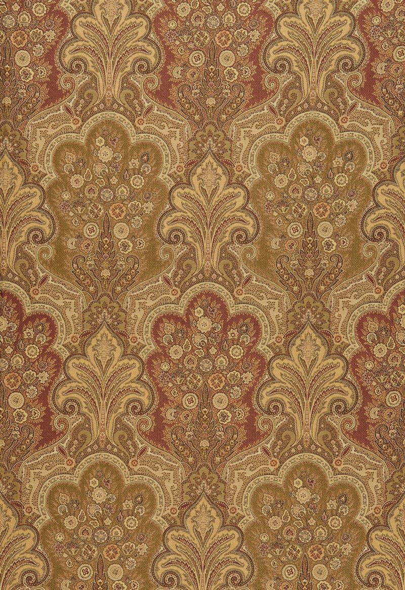 FSchumacher Fabric 64591 New Castle Paisley Tuscan