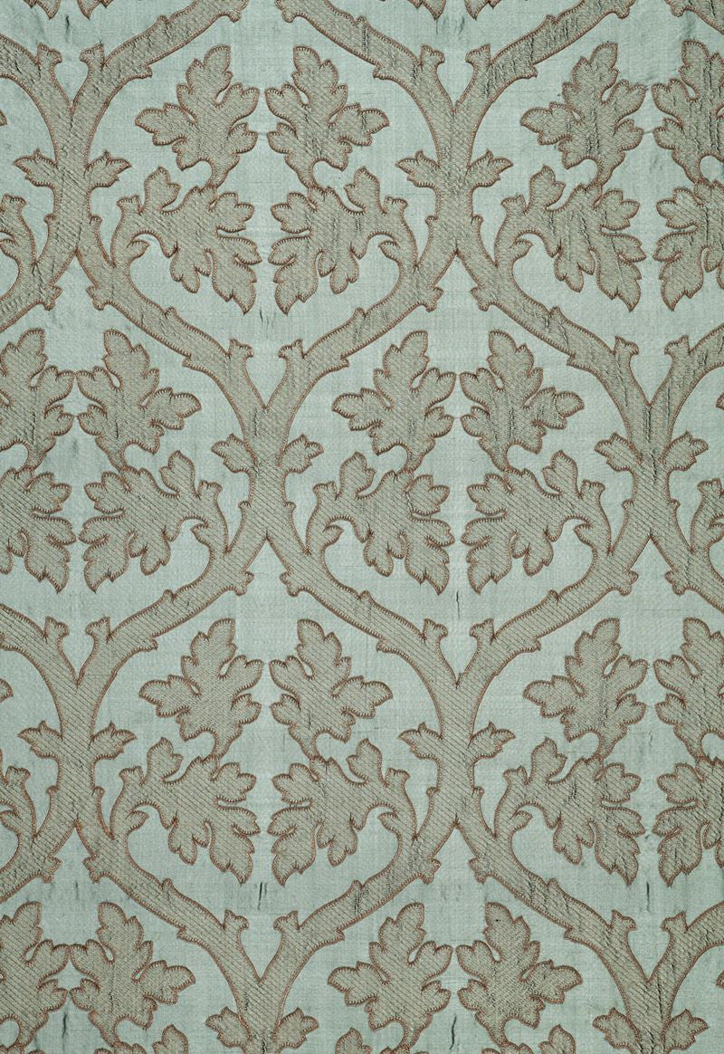 FSchumacher Fabric 64740 Ravenna Embroidery Mineral