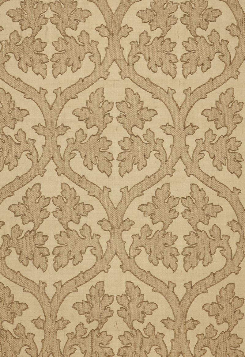 FSchumacher Fabric 64741 Ravenna Embroidery Camel