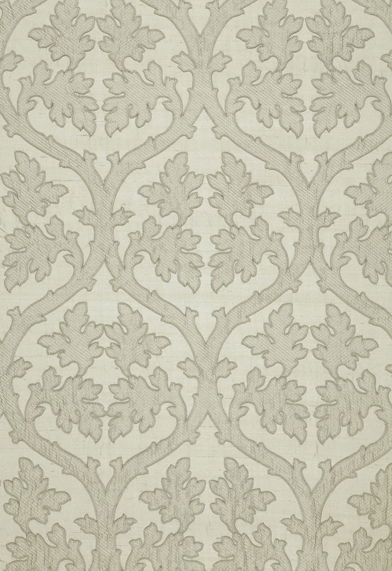 FSchumacher Fabric 64743 Ravenna Embroidery Silver