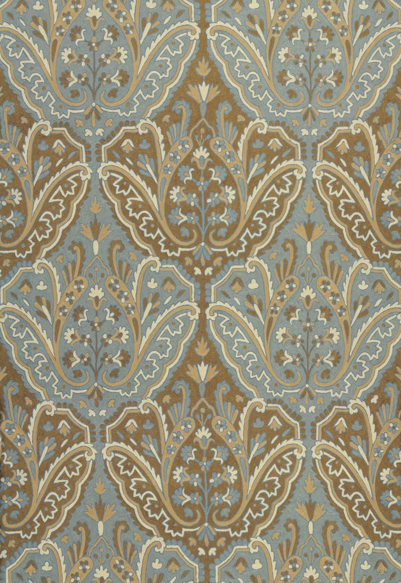 FSchumacher Fabric 64810 Maharajah Crewel Embroidery Verdigris