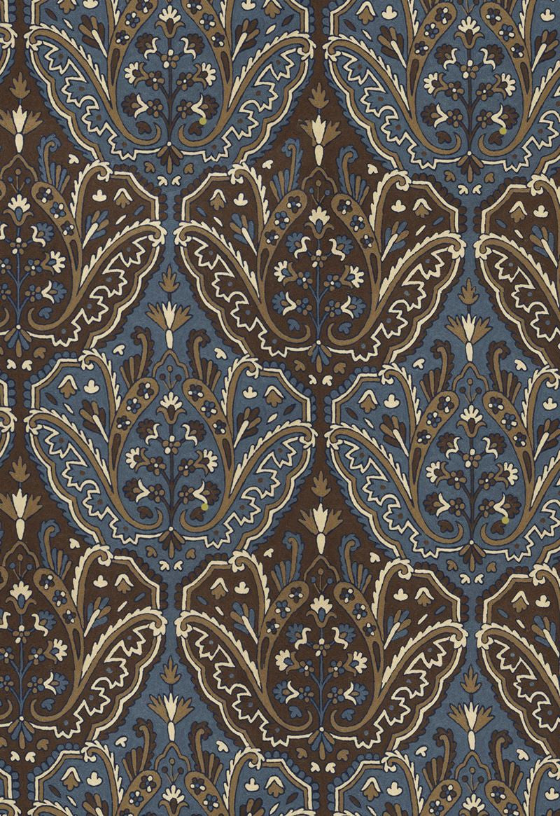 FSchumacher Fabric 64812 Maharajah Crewel Embroidery Indigo