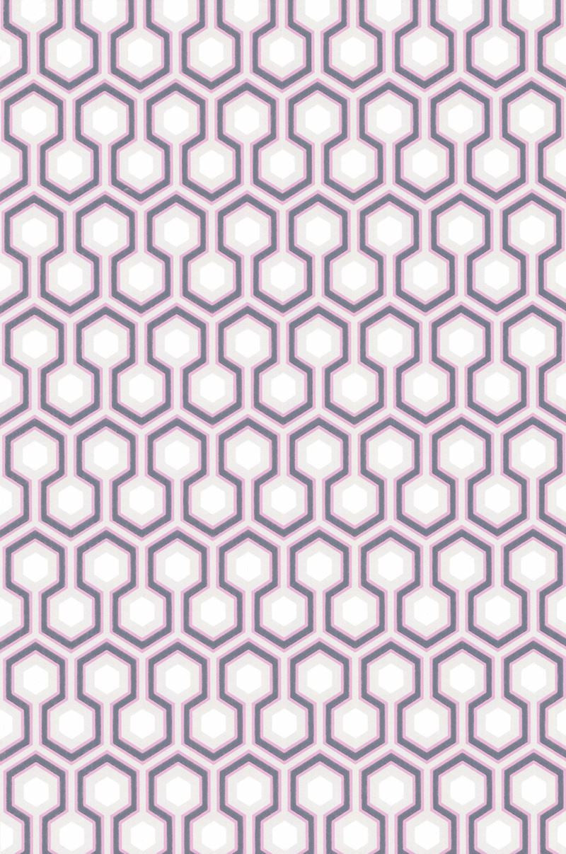 Cole & Son Wallpaper 66/8053.CS Hicks' Hexagon Pink/Gr