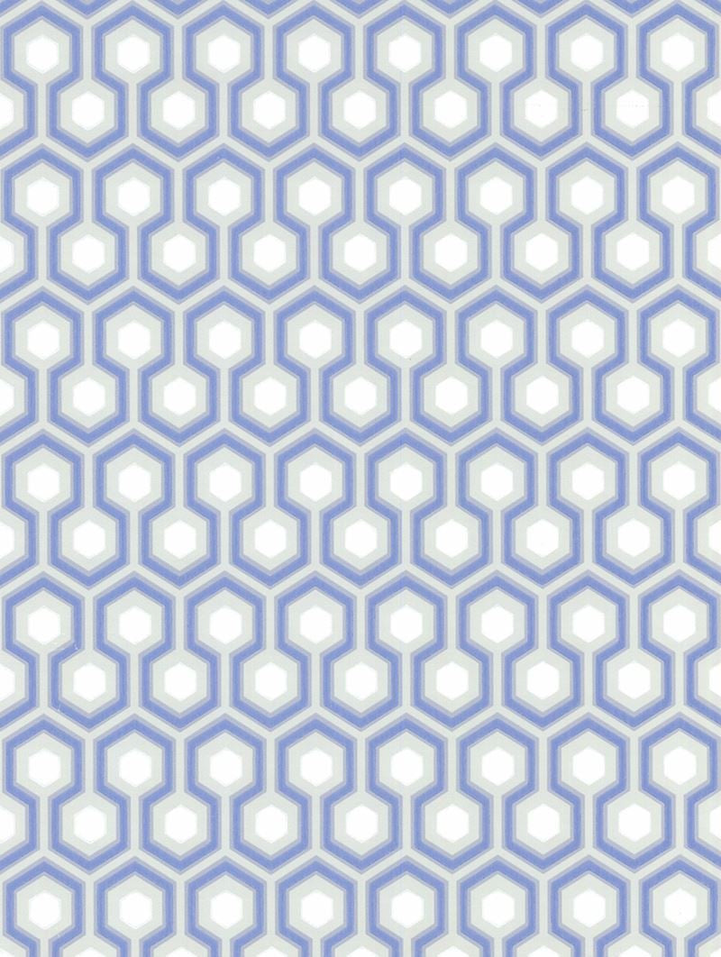 Cole & Son Wallpaper 66/8054.CS Hicks' Hexagon Blue/Gr