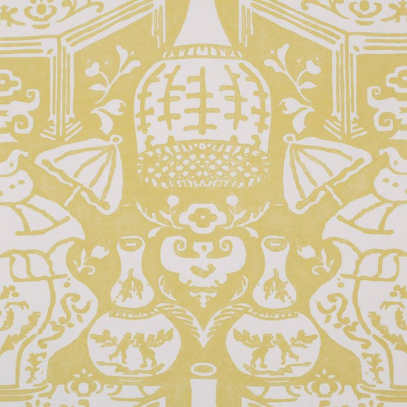 Clarence House Wallpaper 6801-14 The Vase Lemon