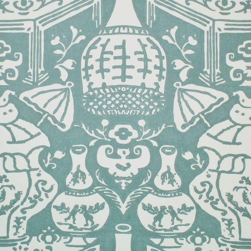 Clarence House Wallpaper 6801-17 The Vase Teal