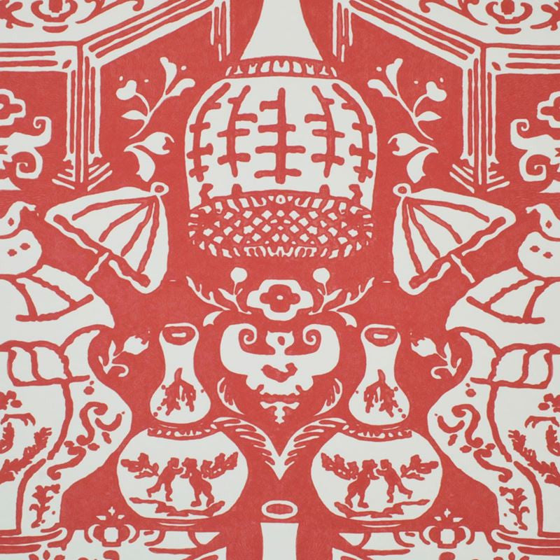 Clarence House Wallpaper 6801-19 The Vase Geranium