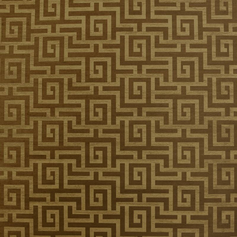 Clarence House Wallpaper 6877-7 Labyrinth (wp) Brown Metallic